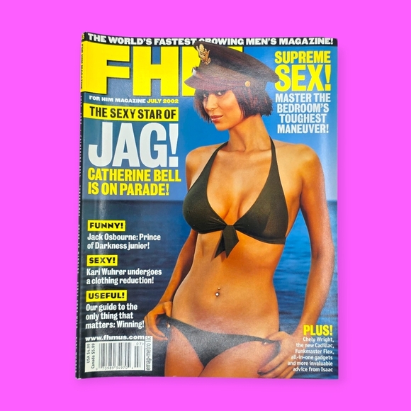 Vintage FHM Magazine Catherine Bell Jag Issue - Picture 1 of 7